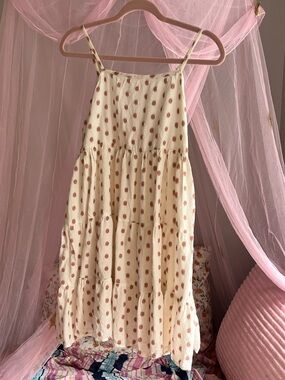 ☀️ Sim & Sam Polka Dot Tiered Mini Dress | Med | Pre-Loved | Beachy Days Ahead